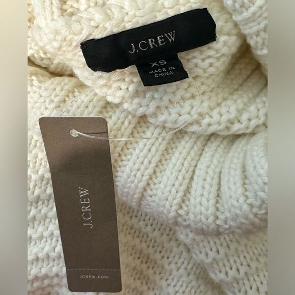 NWT J.Crew Merino Wool & Cotton Blend Turtleneck Poncho - Picture 7 of 8